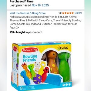 Melissa & Doug Bowling Friends Set - Bright Animal Toys